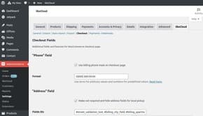 Plugin settings (tab Checkout)